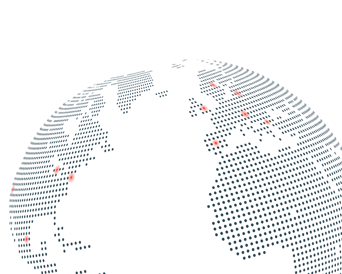 Globe made of dots